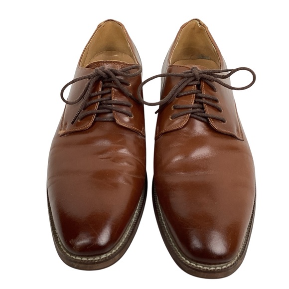 Joseph Abboud Thorton Plain Toe Leather Lace Derby Dress Shoe Brown - Picture 2 of 11